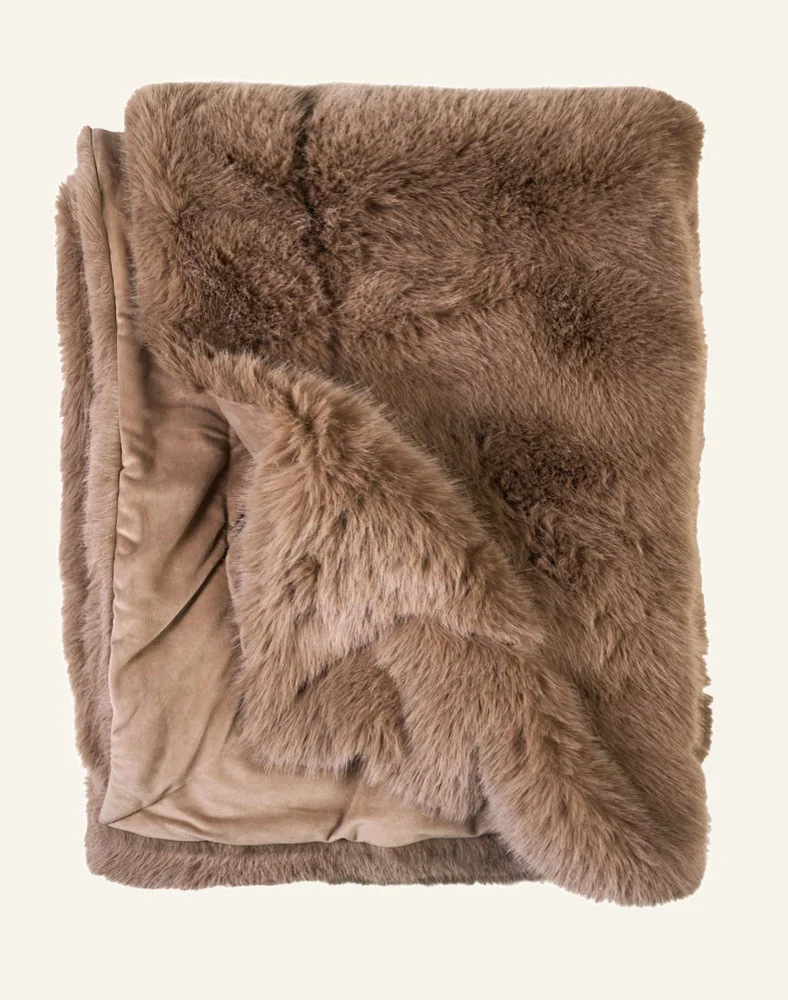 Pelspledd kamel – 130×170 cm v:4567851
