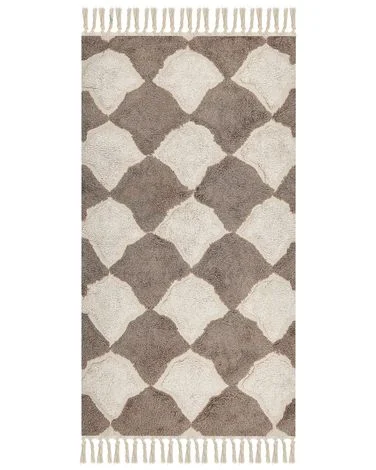 Teppe SINOP Beige 80 x 150 cm Bomull v:8012555