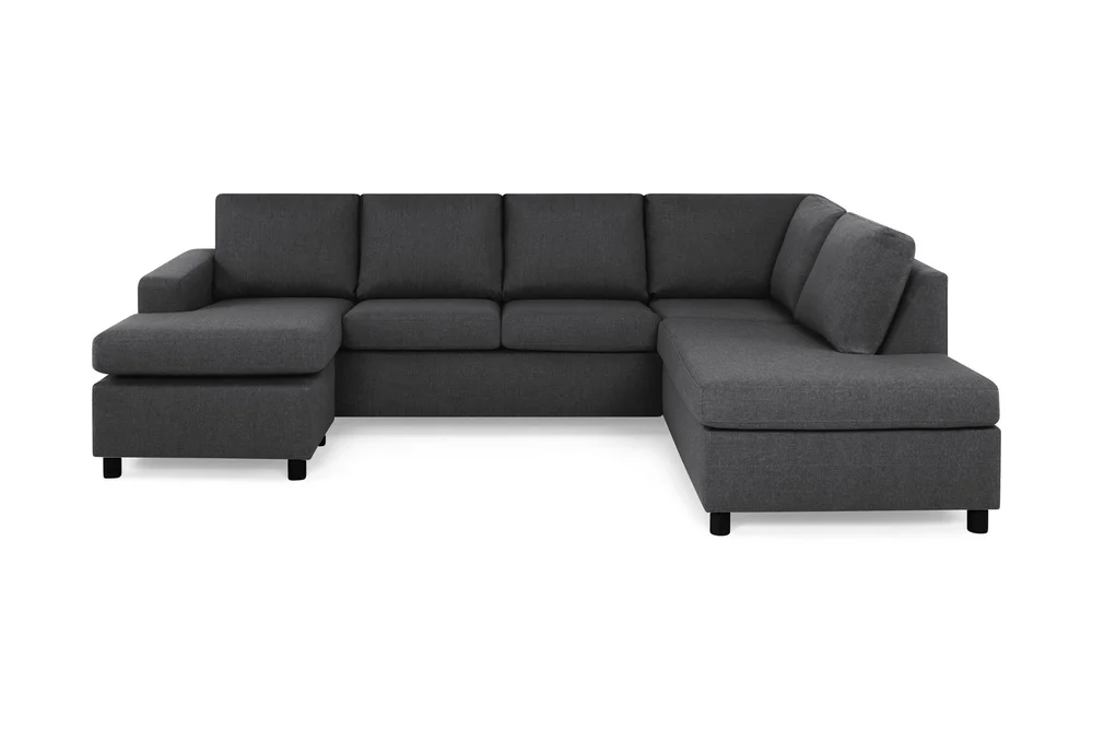 Crazy 4-seters Høyrevendt U-formet Large Sofa med Divan og Sjeselong i Stoff v:2450804 Crazy 4-seters Høyrevendt U-formet Large Sofa med Divan og Sjeselong i Stoff v:2450804