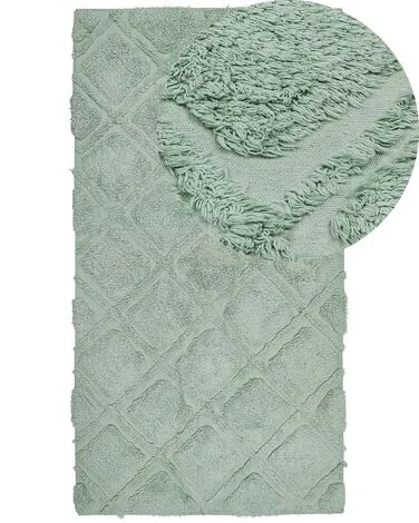 Teppe HATAY Lysegrønn 80 x 150 cm Bomull v:3937479 Teppe HATAY Lysegrønn 80 x 150 cm Bomull v:3937479