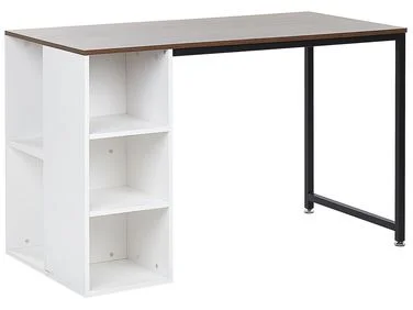 Skrivebord DESE 120 cm 60 cm Brun/hvit v:8751730 Skrivebord DESE 120 cm 60 cm Brun/hvit v:8751730