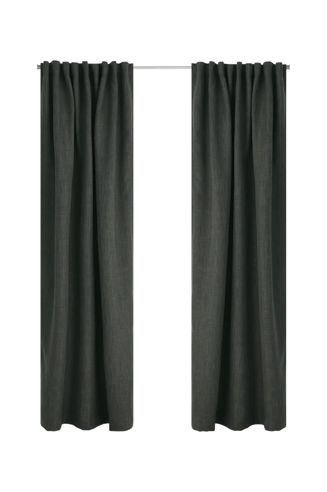 Iben Pleatingtape Curtains – Grå – Tekstiler | m v:2706070 Iben Pleatingtape Curtains – Grå – Tekstiler | m v:2706070