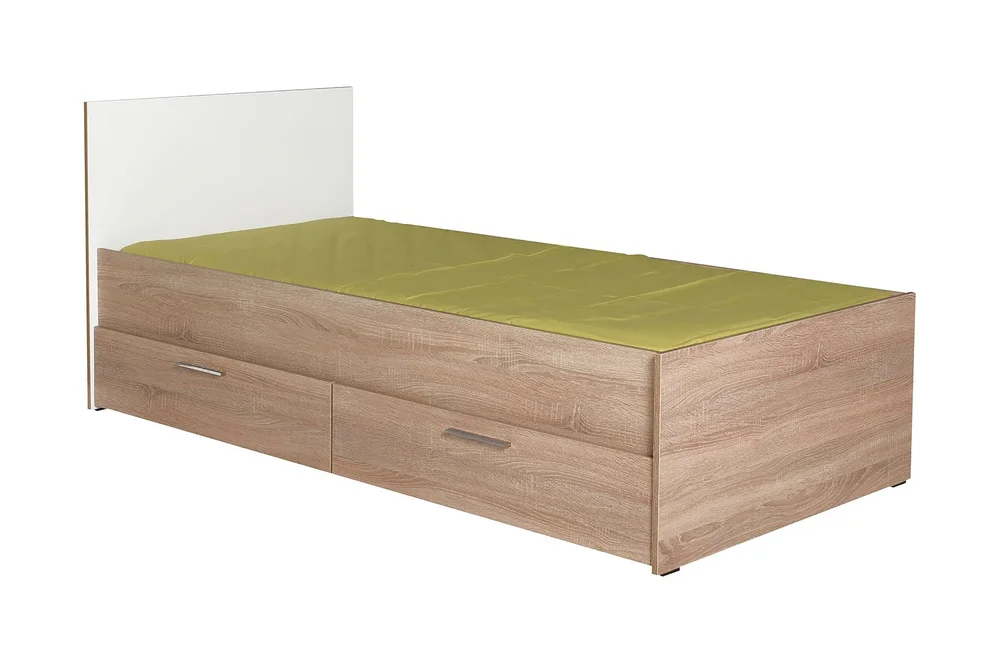 Single Bedstead Eik-Sonoma|Hvit v:3311599