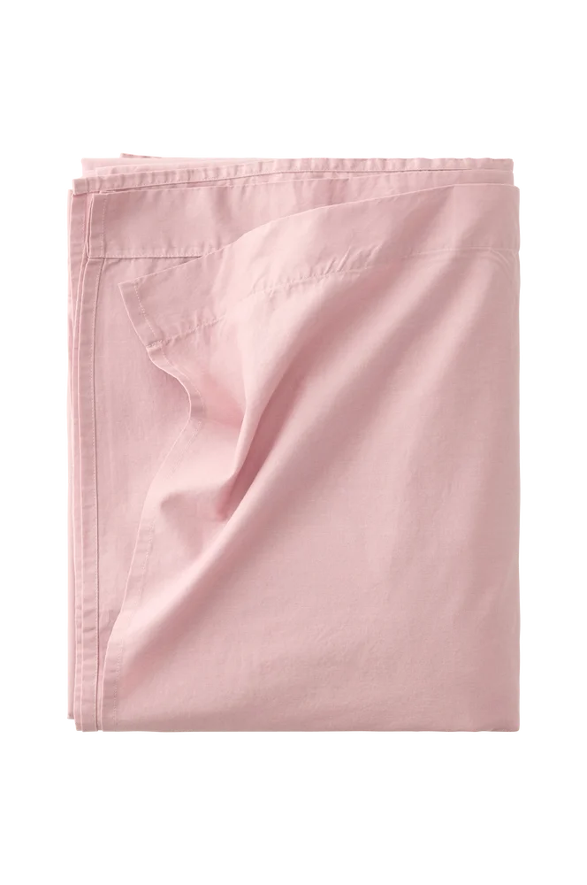 Laken Milly i vasket bomull - Rosa - Tekstiler | m v:3322358