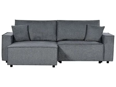 Hjørnesovesofa 3-seter KARILA Med oppbevaring Mørkegrå Høyrevendt v:8042055 Hjørnesovesofa 3-seter KARILA Med oppbevaring Mørkegrå Høyrevendt v:8042055