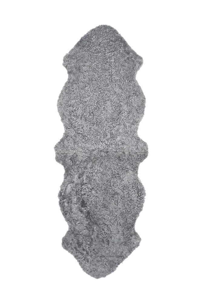 Saueskinn Curly Dobbelt – Grå – Tepper | m v:727505 Saueskinn Curly Dobbelt – Grå – Tepper | m v:727505