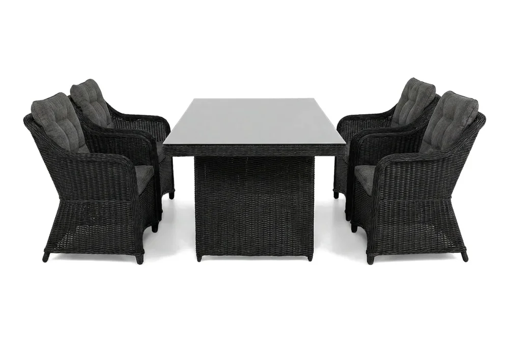Marcus utendørs spisegruppe 160x90 cm med 4 Marcus utendørs lenestoler v:2896832