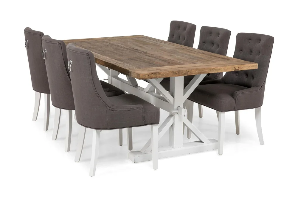 Lyon Spisegruppe 200 cm med 6 Viktoria Stol v:5526494