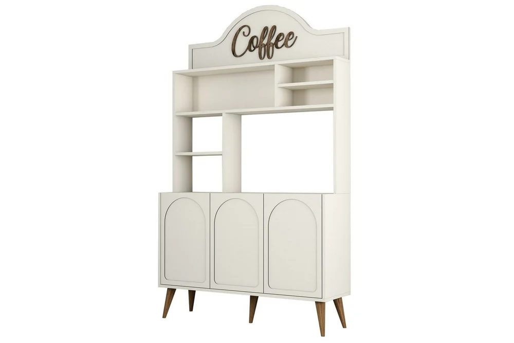 Bar Kaffeskap Hazim Tre Krem / Valnøtt v:7997221 Bar Kaffeskap Hazim Tre Krem / Valnøtt v:7997221