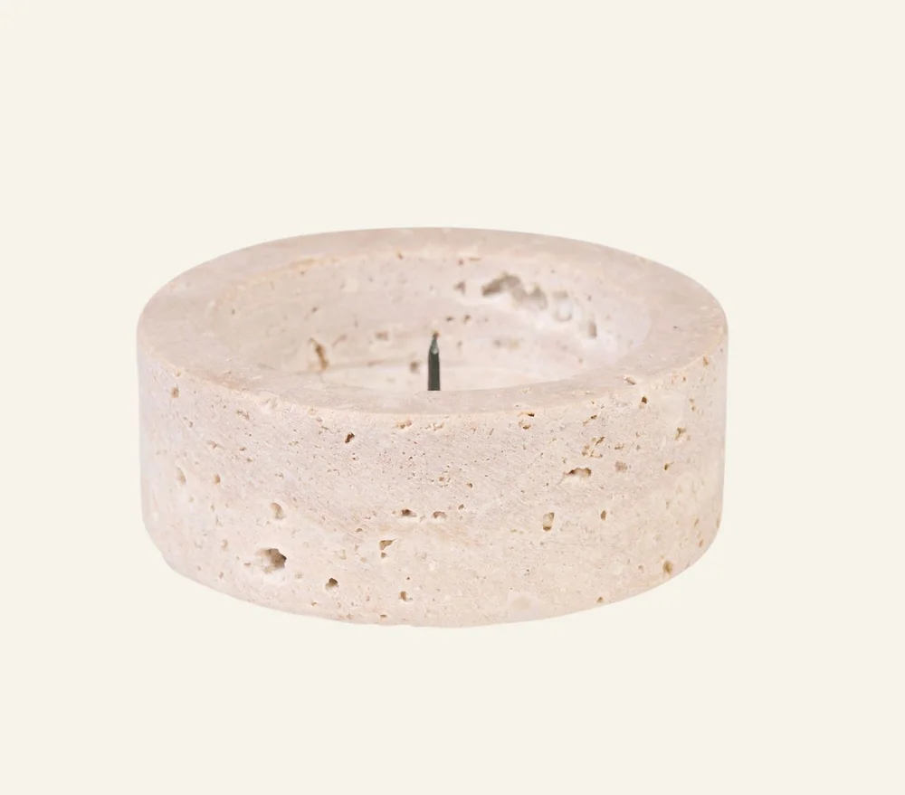 Lysholder beige – ø7×2,5 cm v:1589685
