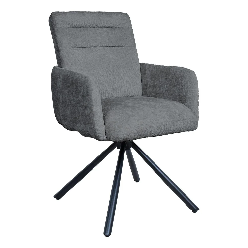 Stol HOME4YOU Batul Mørkegrå v:8298492