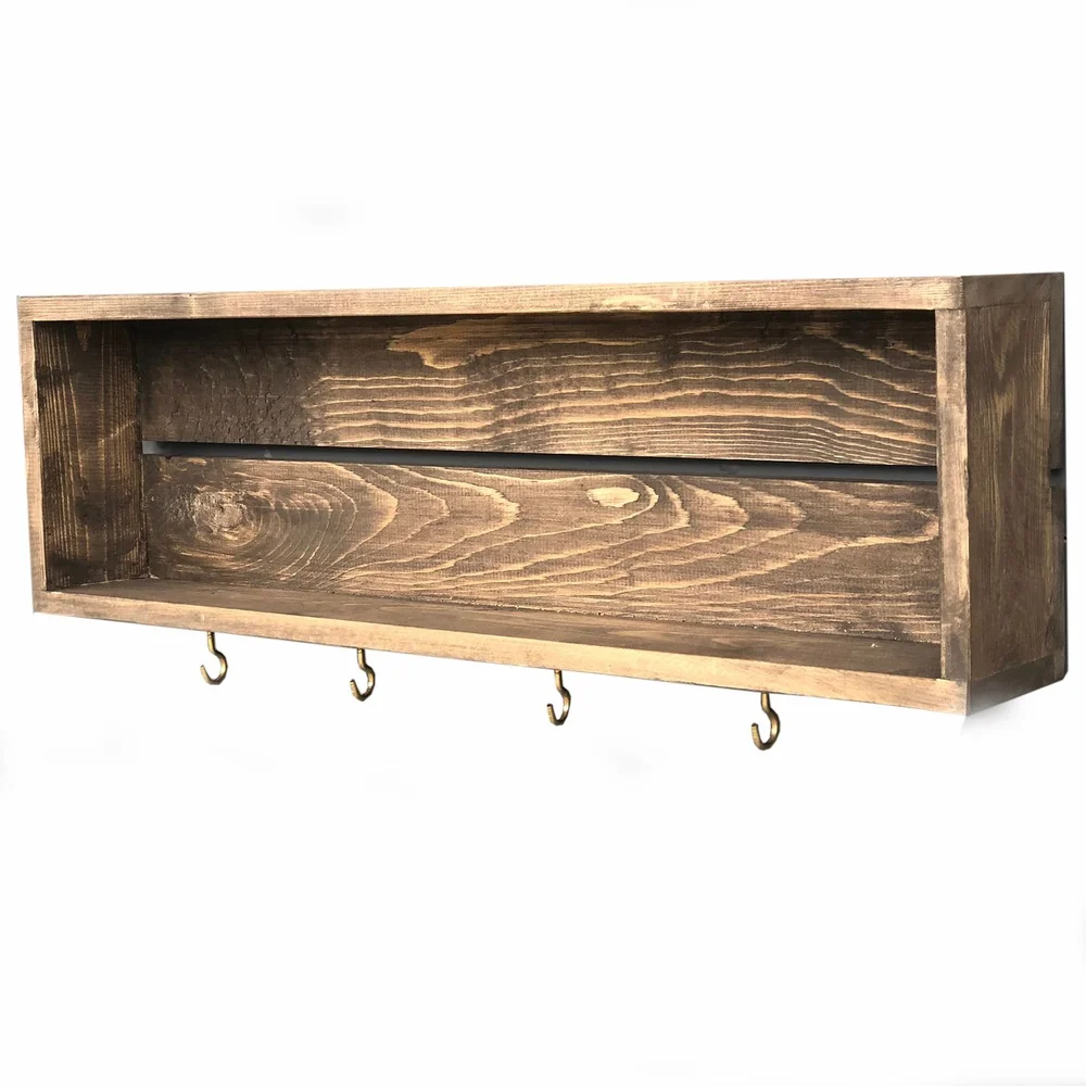 Dekorativ vegghylle i tre Wallxpert Erno (70 x 21 x 10 cm) Tre v:4384377 Dekorativ vegghylle i tre Wallxpert Erno (70 x 21 x 10 cm) Tre v:4384377