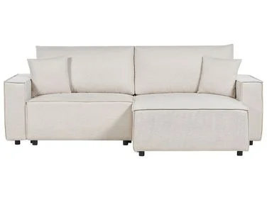 Sovesofa 3-seter KARILA Med oppbevaring Lys beige Venstrevendt v:1816644 Sovesofa 3-seter KARILA Med oppbevaring Lys beige Venstrevendt v:1816644