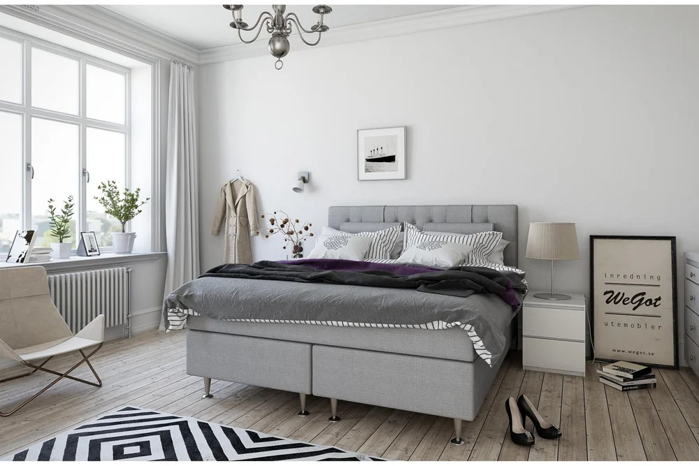 Superior Lux 5-sone 160X200 cm lys grå v:8250003 Superior Lux 5-sone 160X200 cm lys grå v:8250003