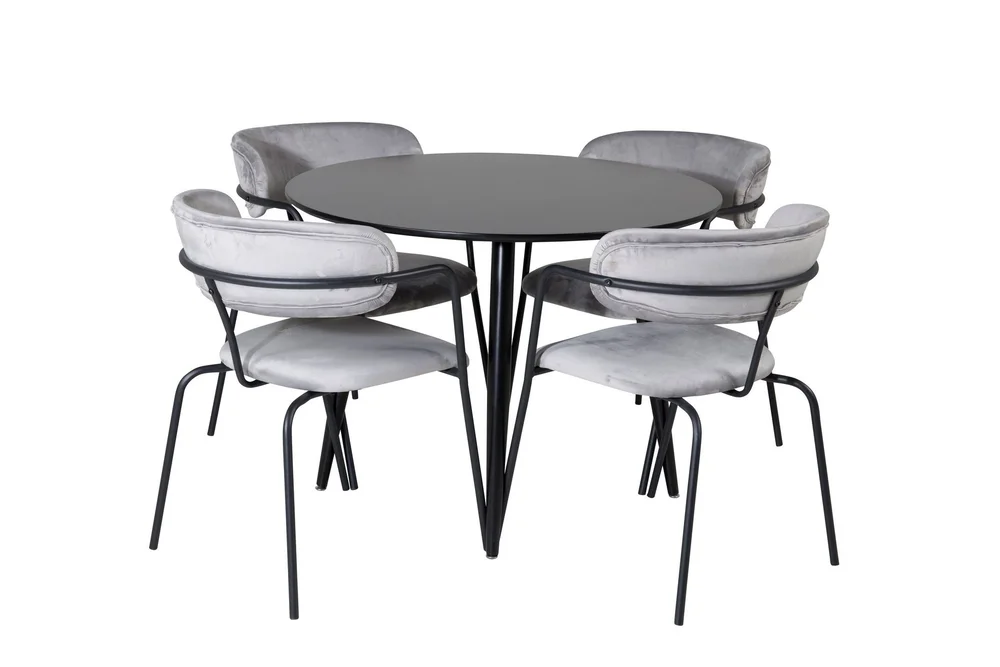 Plaza Spisegruppe 100 cm Rund med 4 Arrow-stoler v:4199076