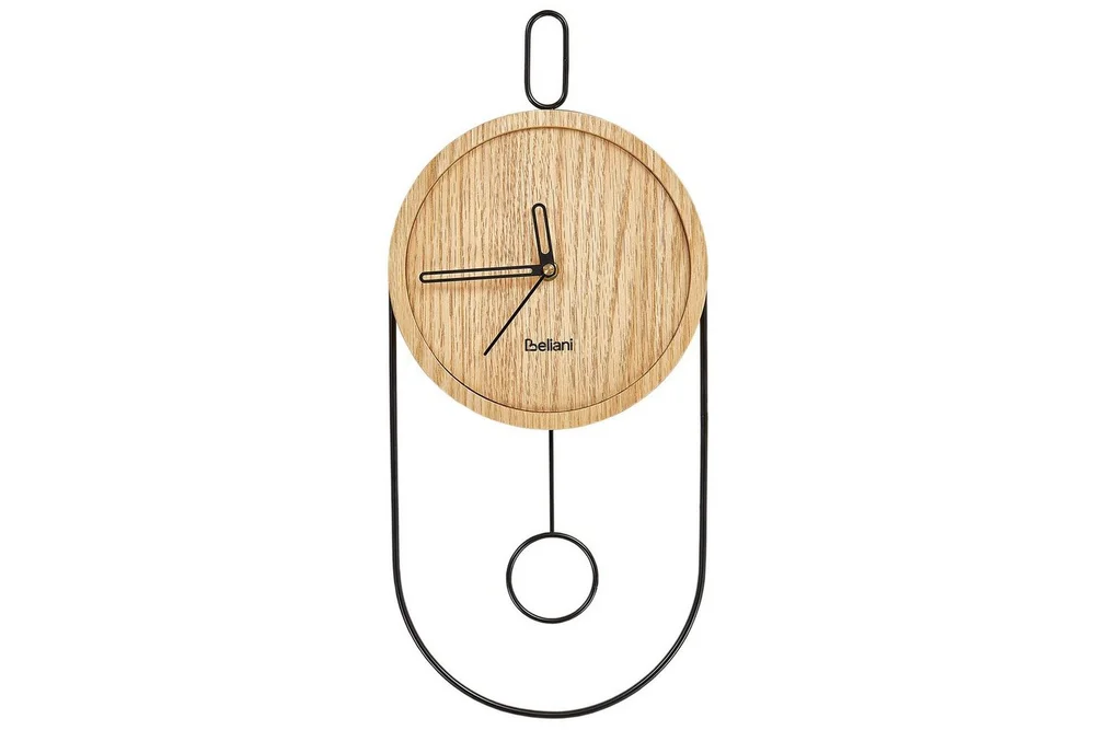 Pendelur Beliani Sierre Ljus trä/svart Light colored wood||Black v:1081064 Pendelur Beliani Sierre Ljus trä/svart Light colored wood||Black v:1081064