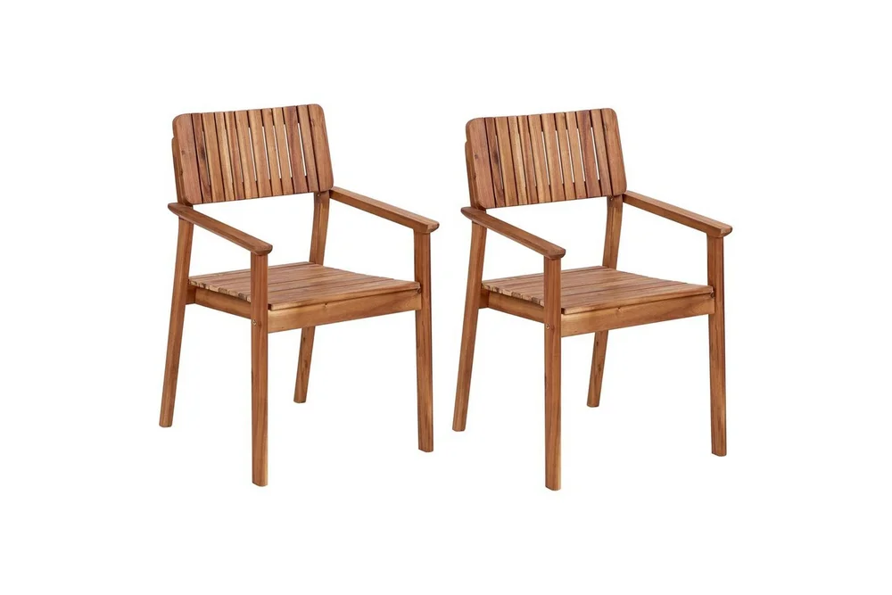Matstol Beliani Agello set om 2 Light wood v:7925858