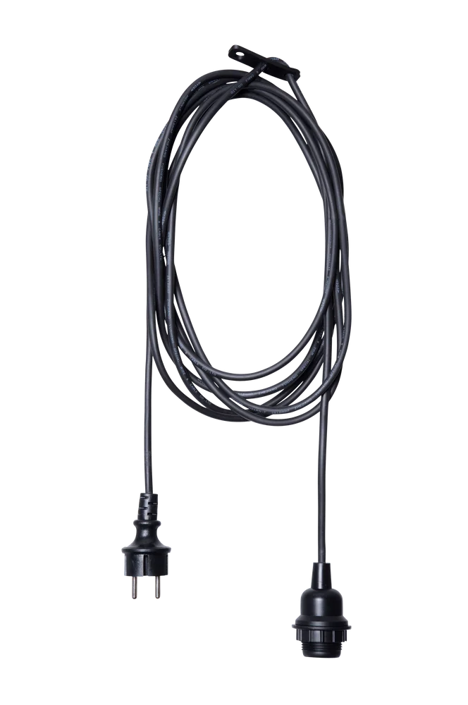 TRÅDEN ledning for utendørs bruk E27 - 2,5 m - Svart - Belysning | m v:3670053