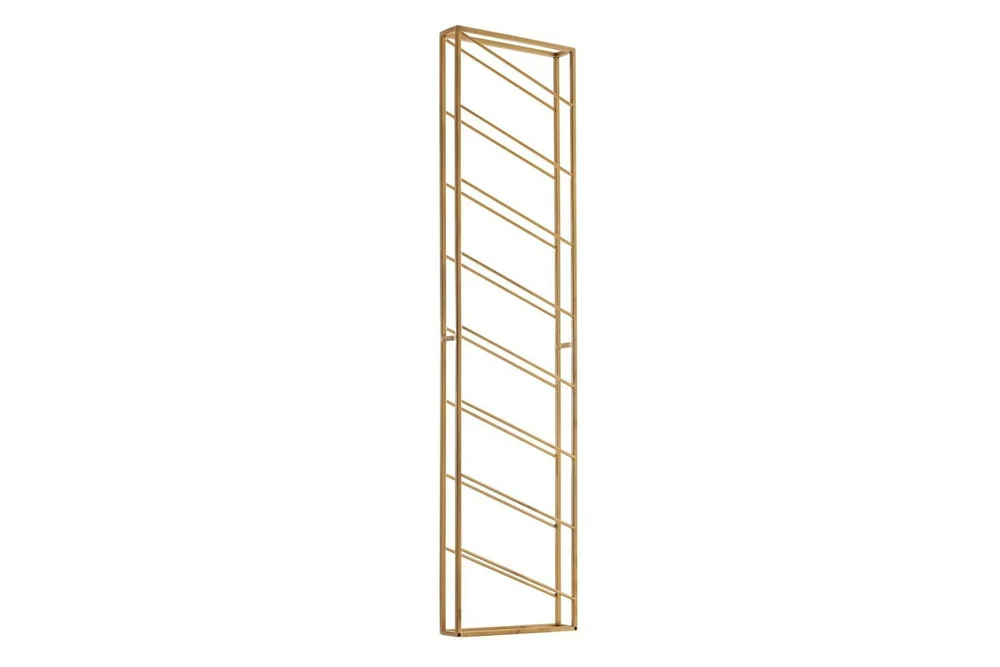 Vinstativ Wohnling veggmontert, plass til 8 flasker, pulverlakkert metall, industriell loftstil Gull v:2724980 Vinstativ Wohnling veggmontert, plass til 8 flasker, pulverlakkert metall, industriell loftstil Gull v:2724980