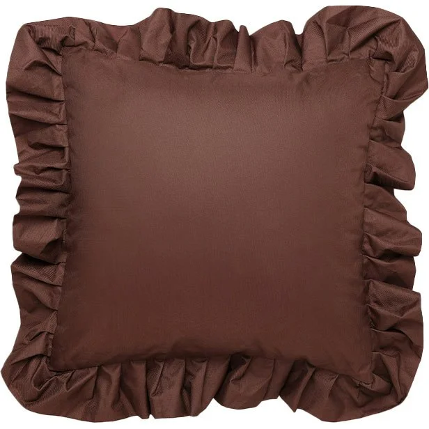 Pute Med Volang Utendørs 61x61 cm, Brun v:8248158