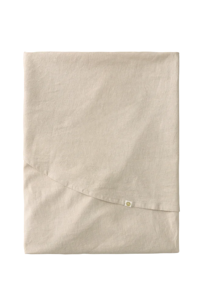 Duk Elly i resirkulert halvlinne Ø 150 cm – Beige – Tekstiler | m v:9871107