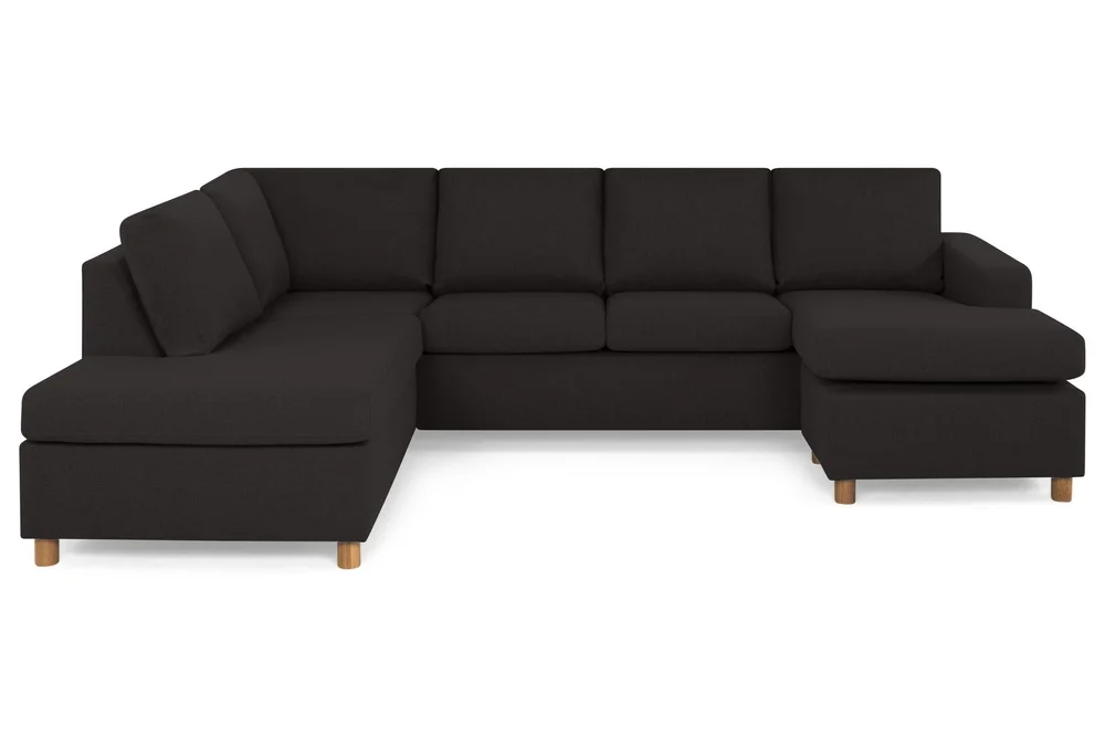 Crazy 4-seters Venstrevendt U-formet Large Sofa med Divan og Sjeselong i Stoff v:6140625 Crazy 4-seters Venstrevendt U-formet Large Sofa med Divan og Sjeselong i Stoff v:6140625