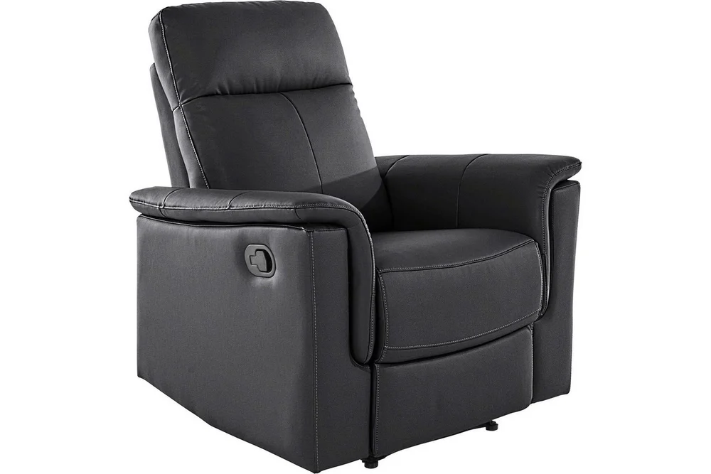 Recliner Southbrook Svart, Ekte skinn/PU/Tre/Metall, Manuell hvilestol v:4285392 Recliner Southbrook Svart, Ekte skinn/PU/Tre/Metall, Manuell hvilestol v:4285392