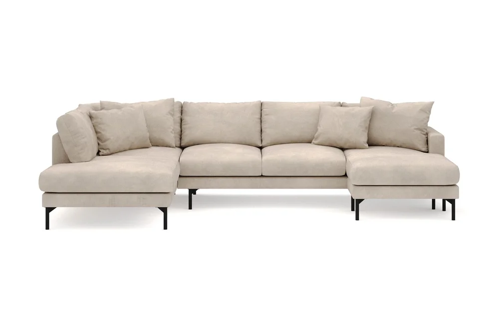 Menard 4-seters Venstrevendt Stor U-formet Dyp Large Sofa med Divan og Sjeselong i Manchester v:2427144