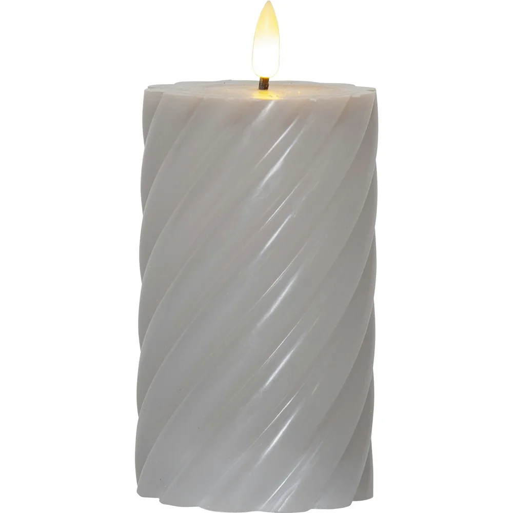 Flamme Swirl LED Kubbelys 15 cm, Grå v:3409387 Flamme Swirl LED Kubbelys 15 cm, Grå v:3409387