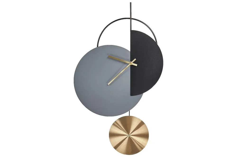 Väggklocka Beliani Nendaz Graphite grey||GOLD||Black v:2928482 Väggklocka Beliani Nendaz Graphite grey||GOLD||Black v:2928482