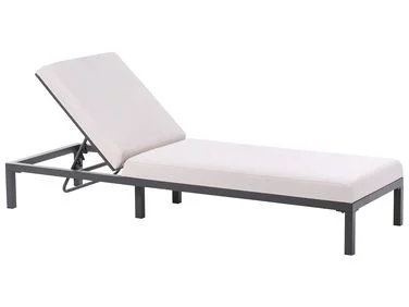 Solseng med pute LARIANO Metall Lys beige v:6473881