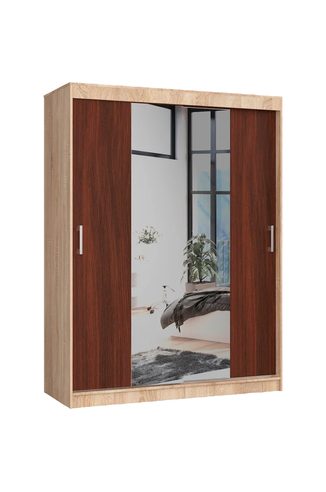 Akord Garderobe med skyvedører – Flerfarget m v:858310 Akord Garderobe med skyvedører – Flerfarget m v:858310