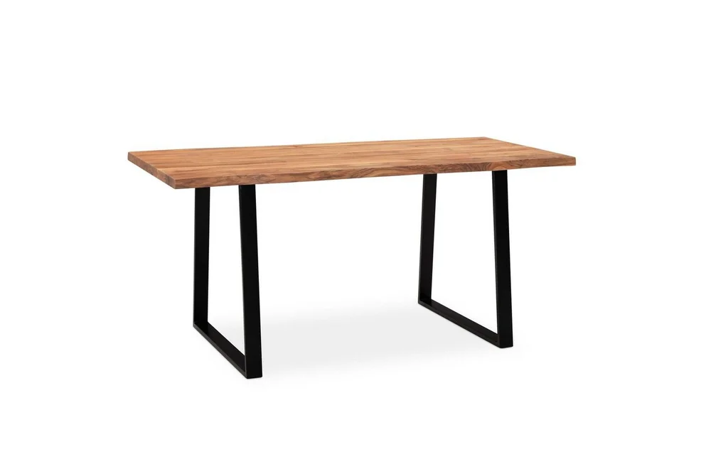 Spisebord Wohnling Heltre med trekanter rektangulær landlig stil Svart, Rett, 180x90 cm v:5968476