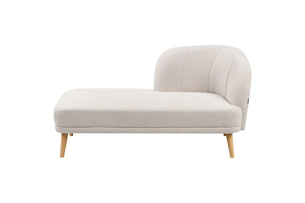 Schäslong Beliani Tanlay Beige, ljust trä, Högervänd Beige||Light colored wood Right-faced v:7643470