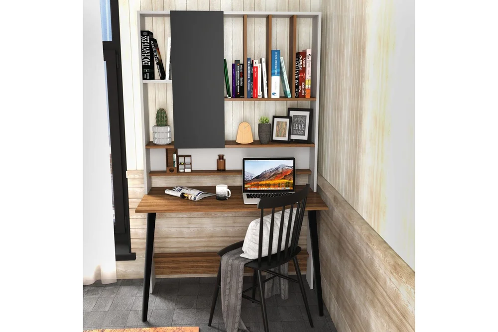 Andifli Skrivebord 60×196,6×120 cm med oppbevaring v:1272249 Andifli Skrivebord 60×196,6×120 cm med oppbevaring v:1272249