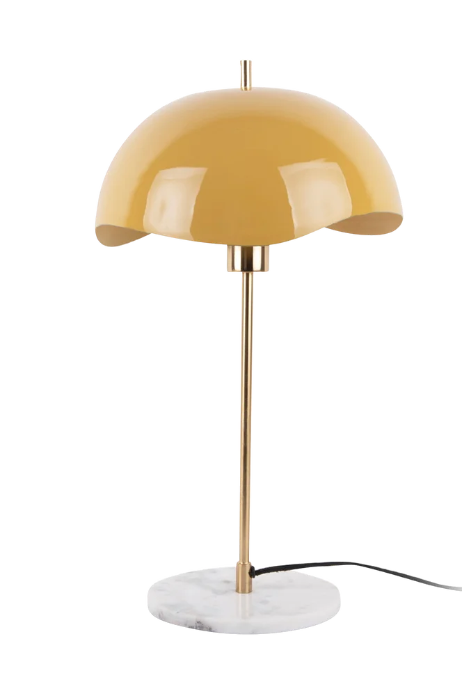 Bordlampe Waved Dome - Gul - Belysning | m v:6718450