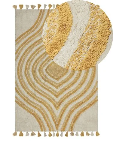 Teppe BINGOL Gul 140 x 200 cm Bomull v:8488294 Teppe BINGOL Gul 140 x 200 cm Bomull v:8488294