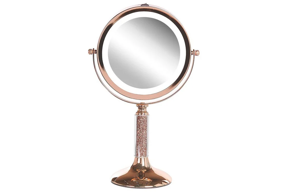 Sminkspegel Beliani Baixas Guld/svart Rose||GOLD v:6143131