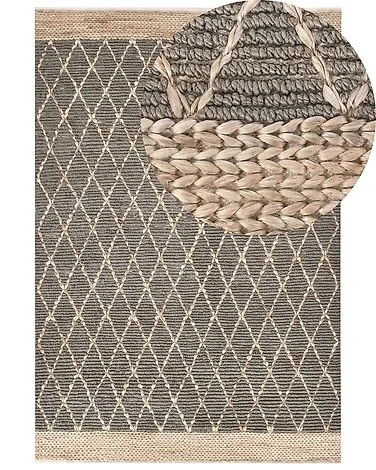 Teppe TELLIKAYA Grå 200 x 300 cm Jute v:7630927 Teppe TELLIKAYA Grå 200 x 300 cm Jute v:7630927