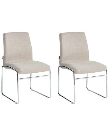 Sett med 2 spisestoler LECCO Beige v:1470612