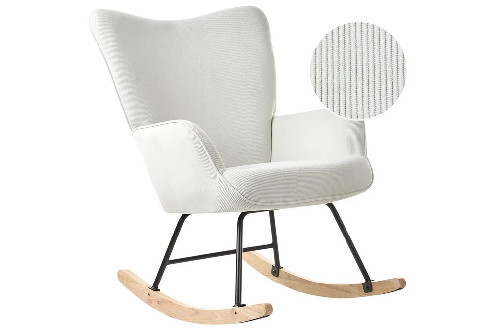 Gyngestol Arset Hvit/svart/lyst tre v:6572062