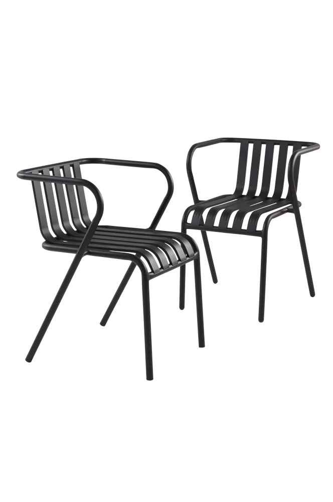 NERJA armstol 2-pk – Svart – Utemøbler & hage | m v:3799061 NERJA armstol 2-pk – Svart – Utemøbler & hage | m v:3799061