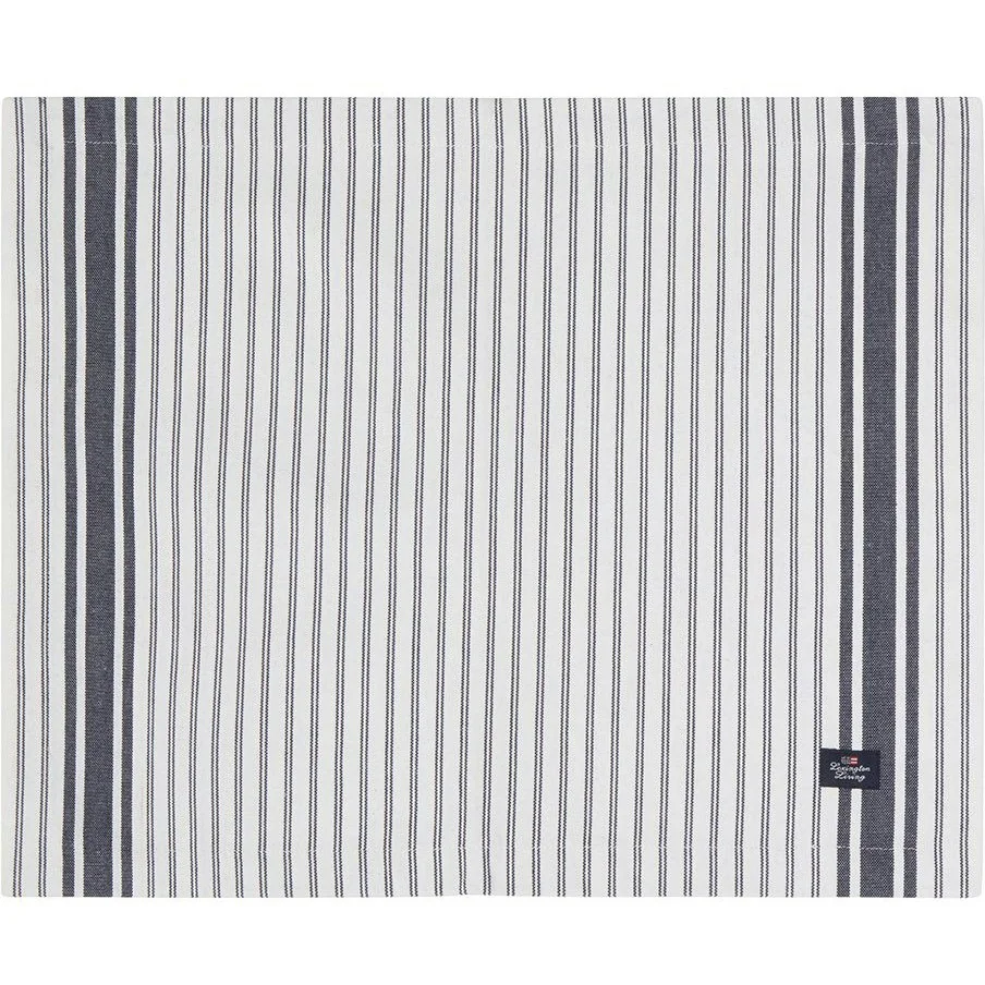 Icons Striped Organic Cotton Oxford Spisebrikke, Hvit / Dress Blue v:2989053 Icons Striped Organic Cotton Oxford Spisebrikke, Hvit / Dress Blue v:2989053