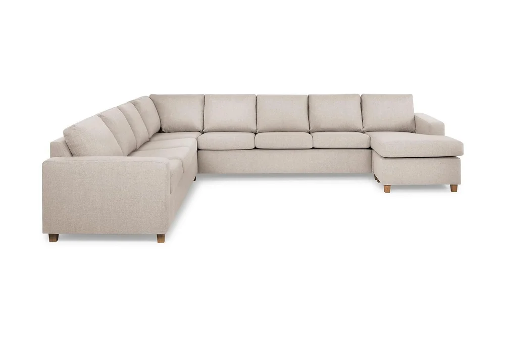 Crazy 7-seters Høyrevendt U-formet XX-Large Hjørnesofa med Divan i Stoff v:1041547 Crazy 7-seters Høyrevendt U-formet XX-Large Hjørnesofa med Divan i Stoff v:1041547