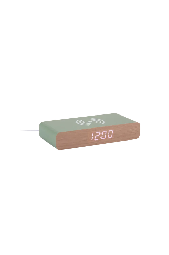 Vekkerklokke Retro Flat LED - Grønn - Dekor | m v:2696550