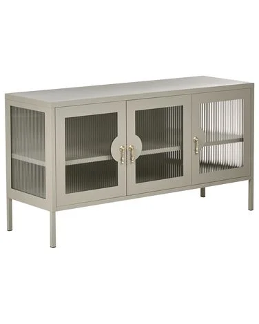 Skjenk med 3 dører GLEORA Metall Lys beige v:7144352 Skjenk med 3 dører GLEORA Metall Lys beige v:7144352