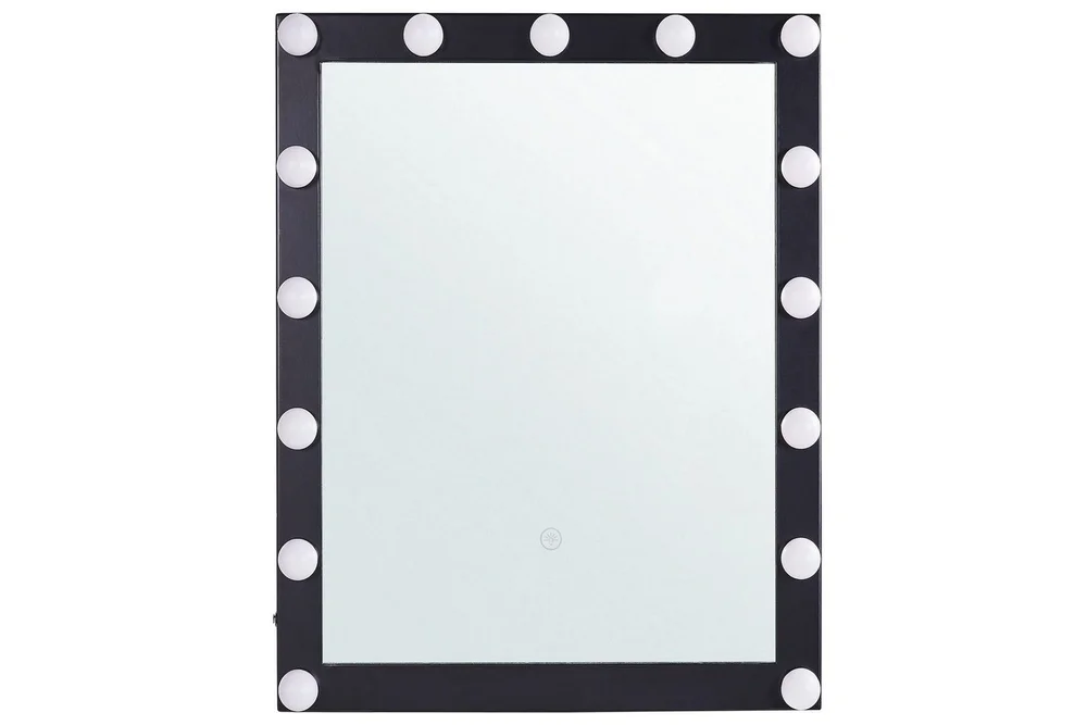 Badrumsspegel med LED Beliani Odenas Black v:2589379 Badrumsspegel med LED Beliani Odenas Black v:2589379