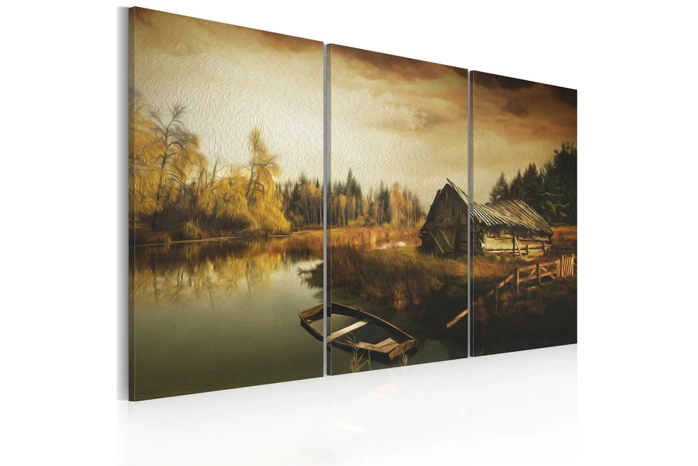Bilde Idyllic Village Triptych 60x40 v:9179232