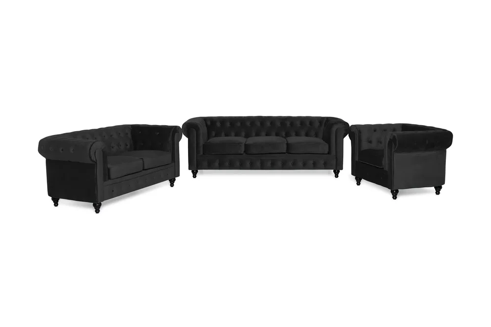 Chesterfield Luksus Moderne Sofagruppe 3+2+1 i Fløyel v:3872808 Chesterfield Luksus Moderne Sofagruppe 3+2+1 i Fløyel v:3872808
