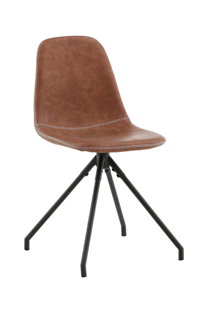 Spisestol Penally Kunstskinn, 2-pk – Brun m v:1416198 Spisestol Penally Kunstskinn, 2-pk – Brun m v:1416198